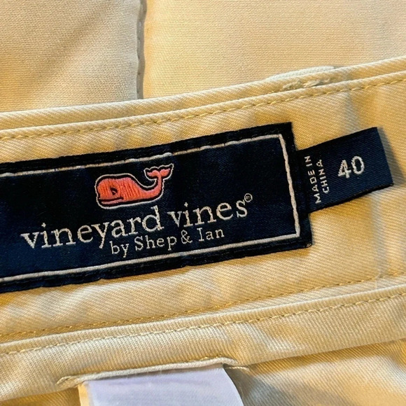 Men's Vineyard Vines Breaker Short Beige LaCrosse 100% Cotton Shorts. Size 40 - Picture 3 of 7
